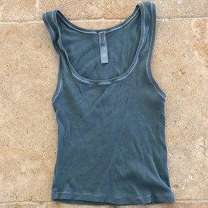 GUC kyanite cotton ribbed SKIMS tank